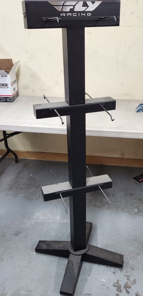 Fly Racing display stand