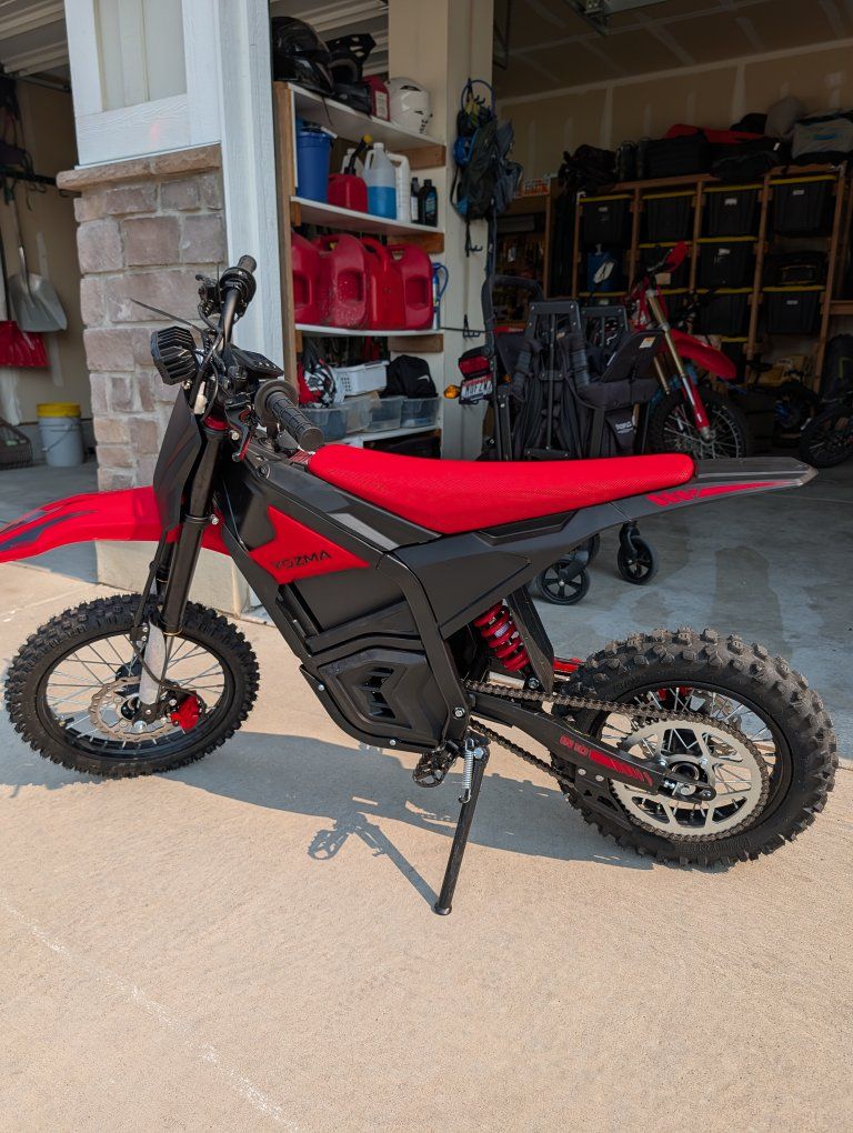 Yozma IN10 Off-Road Electric Mini Dirt Bike - 40MPH, 53 Mile Range, Red/Black