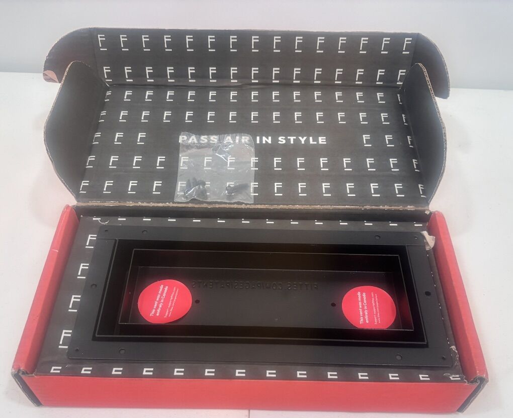 Fittes Floor Register Flush Mount Black Steel FLUSH 4 X 10 New in Box