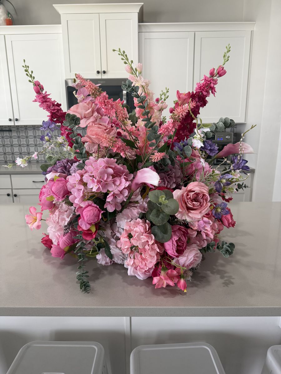 Huge beautiful artificial flowers