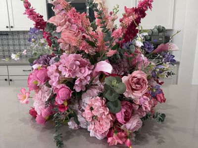 Huge beautiful artificial flowers