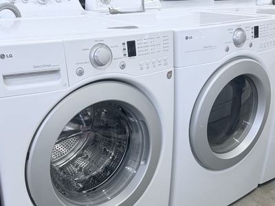 LG Direct Drive Front Load Washer & Sensor Dry Electric Dryer Set - White