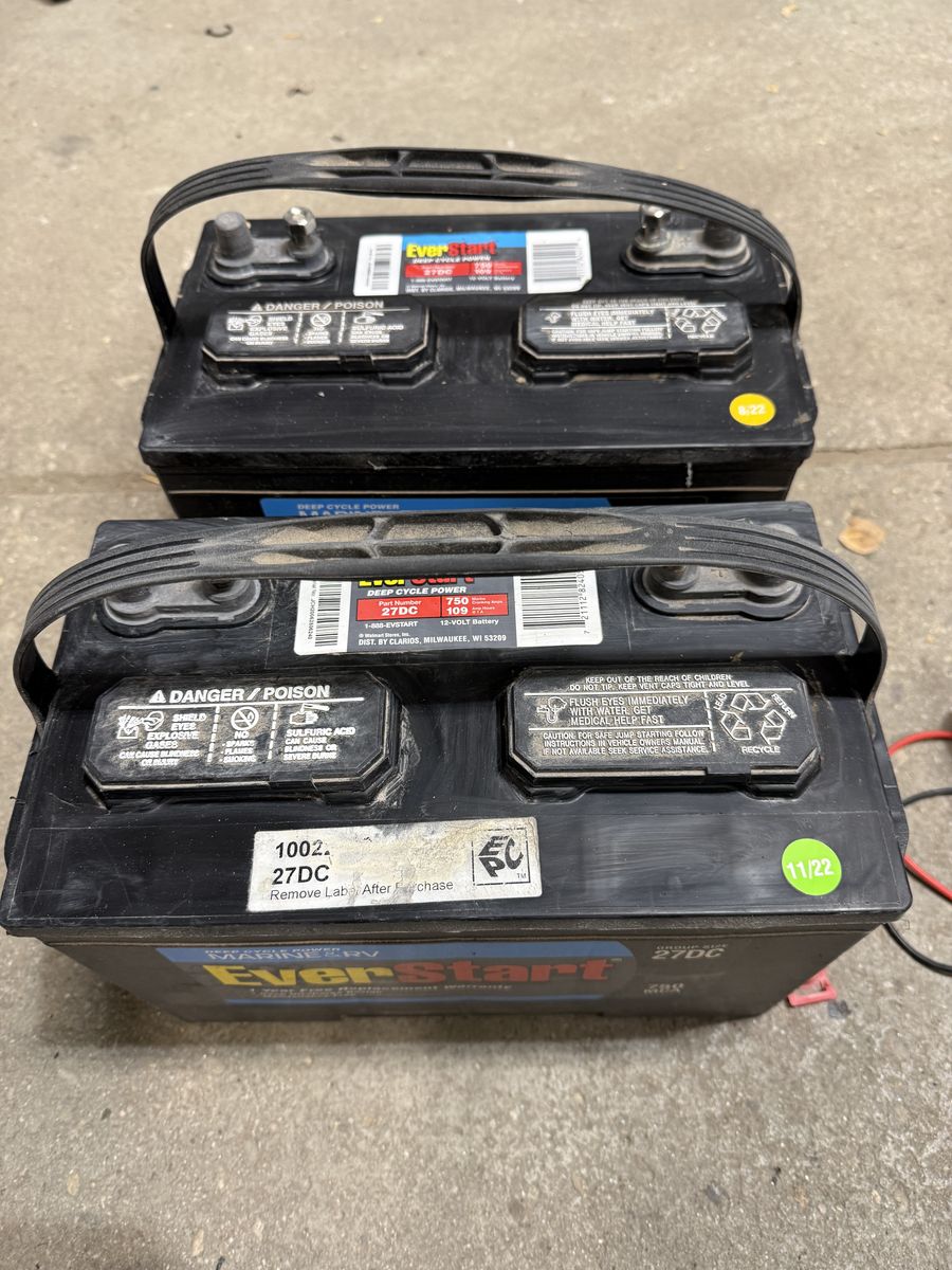 Two Deep Cycle Marine/RV Batteries