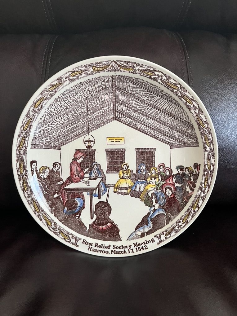 Relief Society - LDS Mormon Centennial Commemorative Plate - Dated 1942