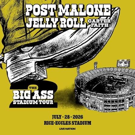 Post Malone, Jelly Roll, Carter Faith- July 28, 2026 One ticket for sale