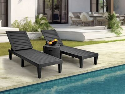 2, multi-Functional Patio Loungers