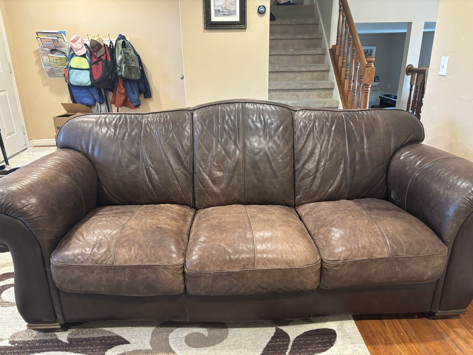 Brown Leather Cough