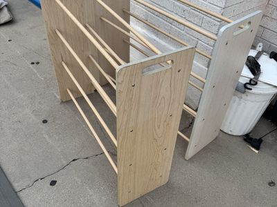 Wooden Clothes Drying Rack Laundry Horse (Pair). $4