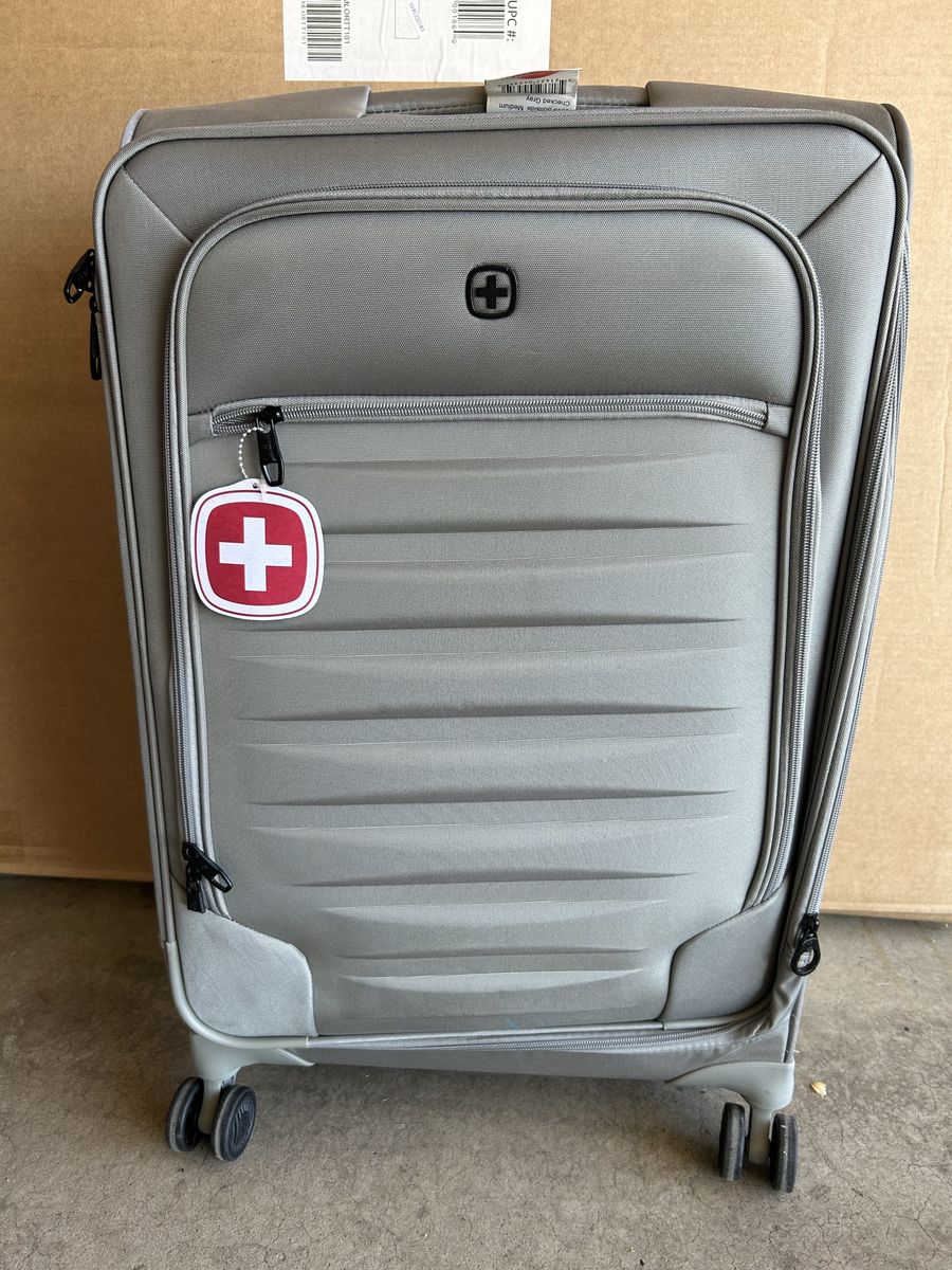 SWISSGEAR Checklite 8099 Medium Softside Checked Gray Suitcase