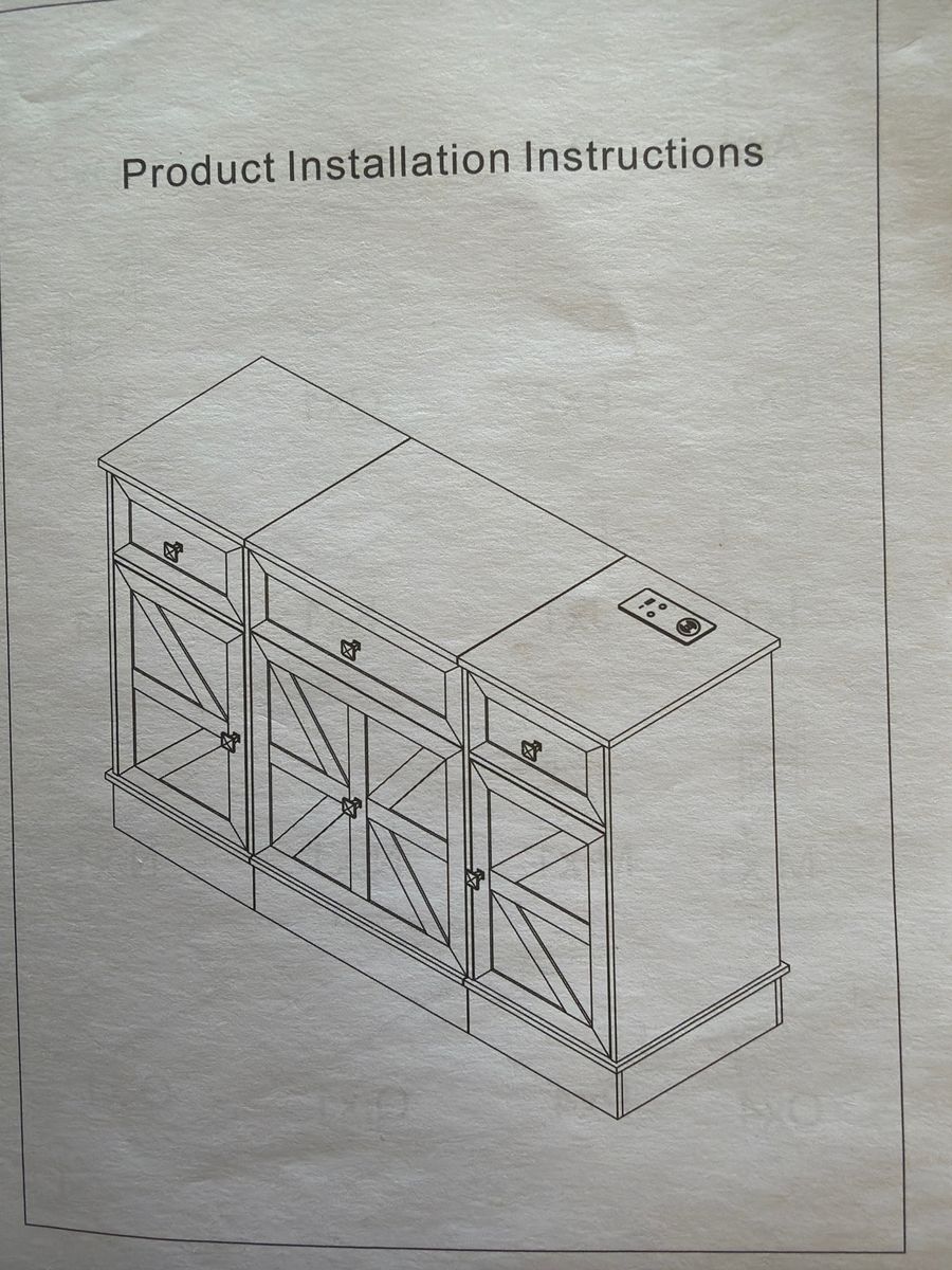 Desk with Pull-Out Bench and Charging Station - New in Box