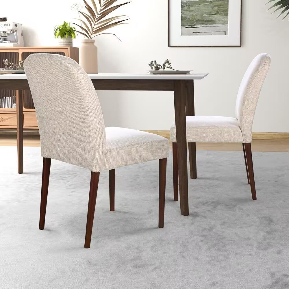 Noriko Beige Upholstered Japandi Chairs (2)