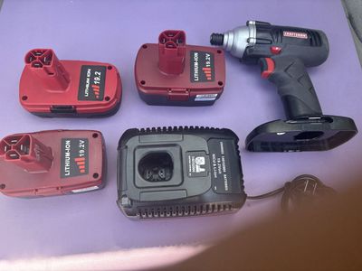 Craftsman 19.2V Impact Driver Kit with 3 Lithium-Ion Batteries and Charger, Model 315.114832