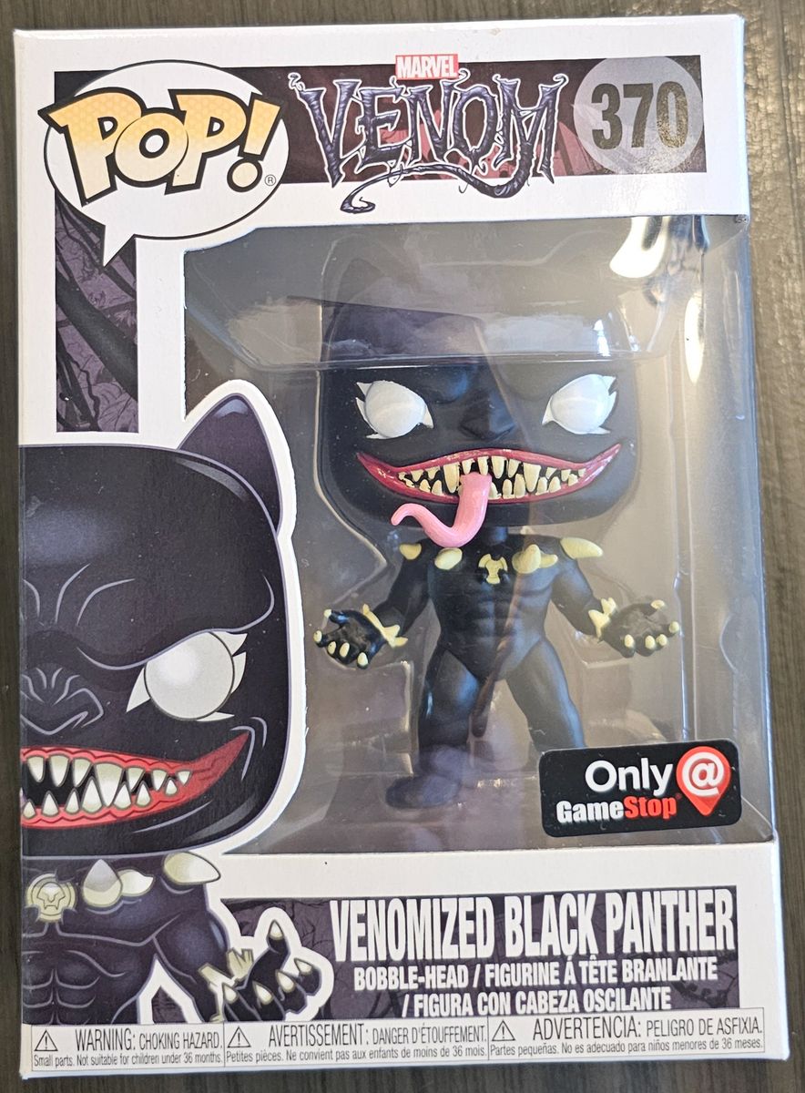 Funko Pop! Marvel Venomized Black Panther #370 GameStop Exclusive Bobble-Head