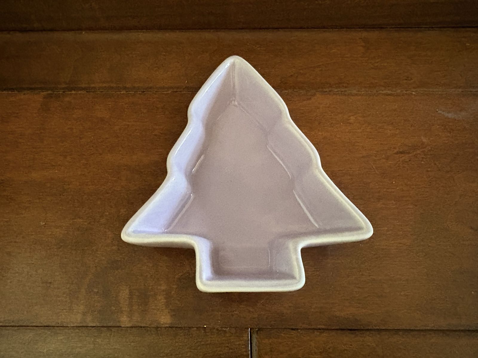 New Small Purple Ceramic Tree Shaped Trinket Dish