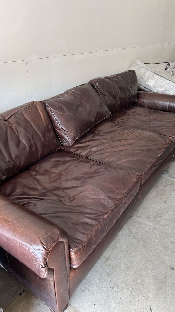 Restoration Hardware Lancaster Leather Sofa - 10’ long and 3’ deep