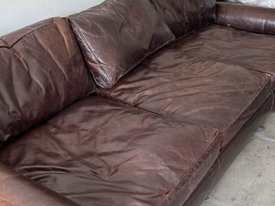 Restoration Hardware Lancaster Leather Sofa - 10’ long and 3’ deep