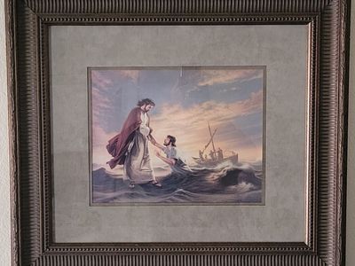 “Lord, Save Me” Print (with Frame & Glass) by Simon Dewey