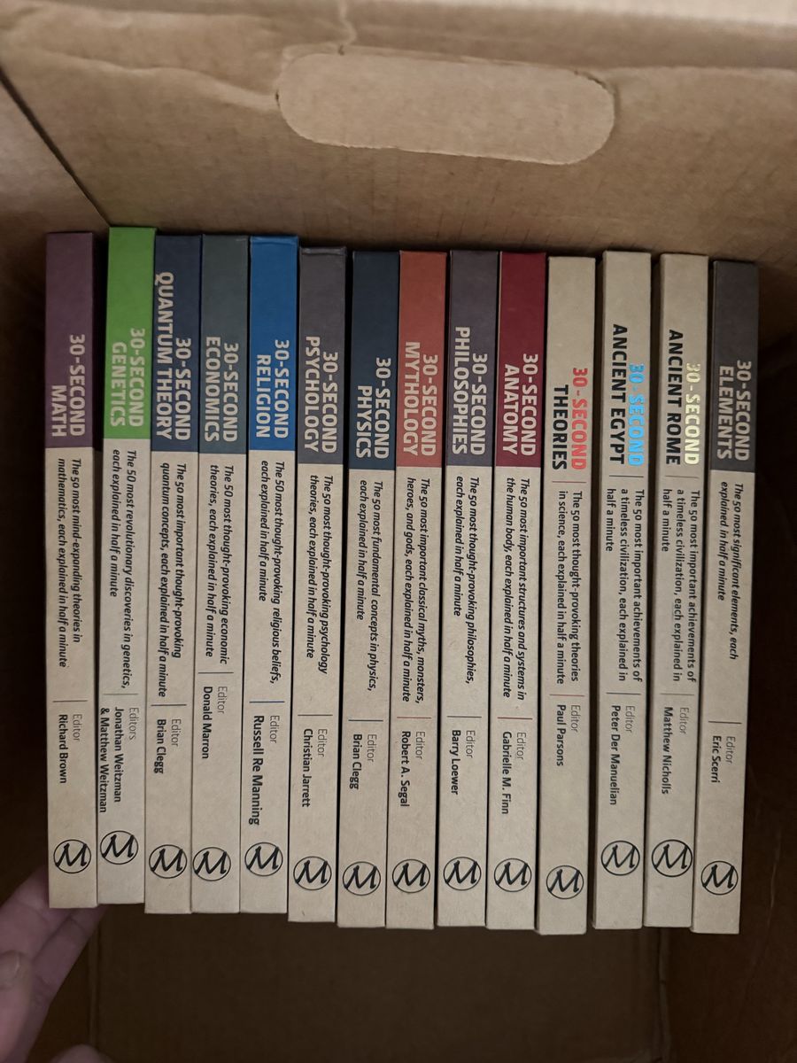 30-Second Series Hardcover Book Lot of 14 Science History Philosophy Books