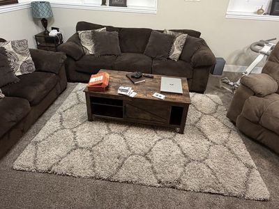 Comfortable 3-Piece Living Room Set: Brown Sofa, Loveseat, & Recliner
