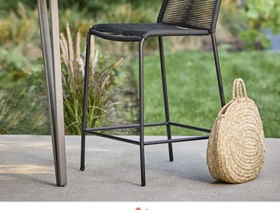 Article Zina Outdoor Counter Stool Ember Black (Set of 4)
