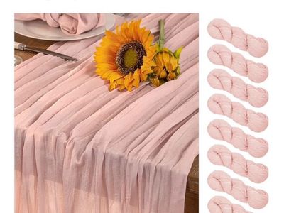 Pink Cheesecloth Table Runners (10 Pack)