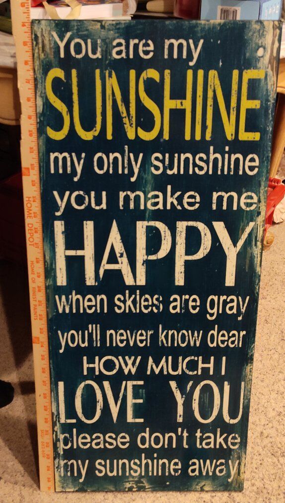 You Are My Sunshine Metal Artwork farmhouse