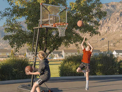 WAREHOUSE SALE! Quality 50" Portable Basketball Hoop 7.5 to 10ft height- Get Yours Today!