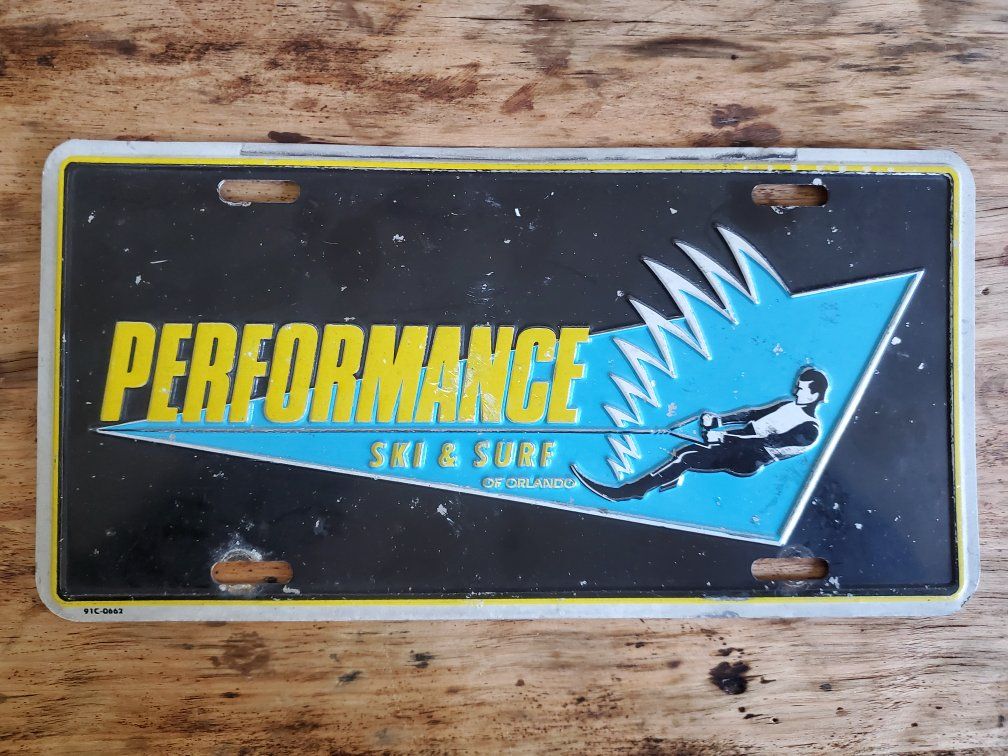 Vintage Waterskier  License Plate