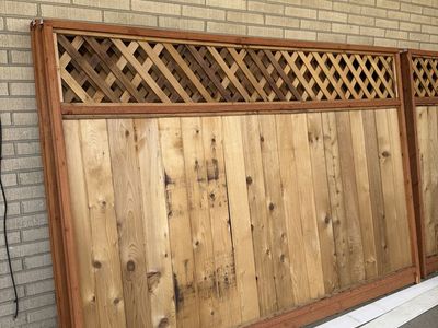 6x8 Cedar Lattice Top Fence Panels