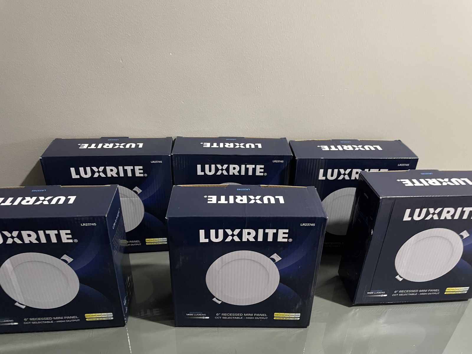 New in Boxes set of 6..6-in 1400 -Lumens Switchable white Dimmable LED Canless recessed lighting