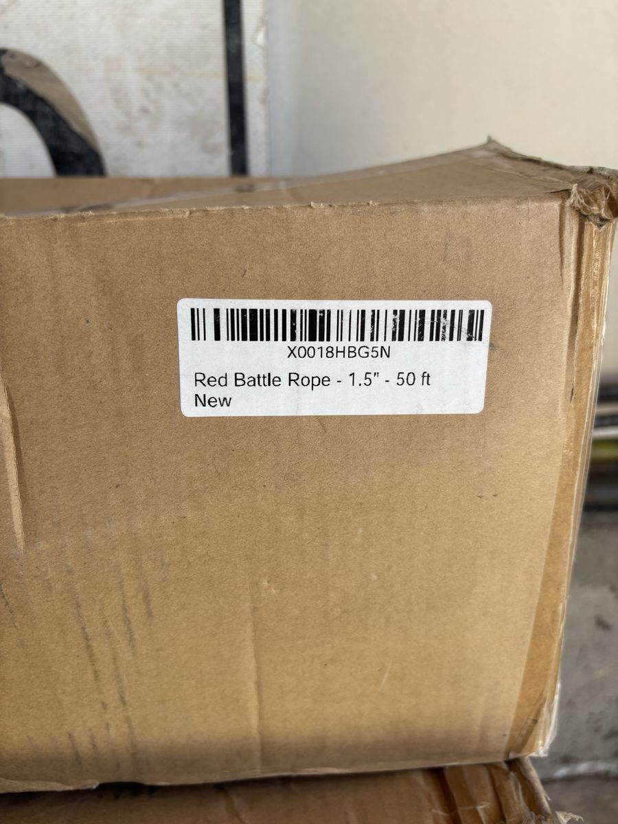 Red battle rope