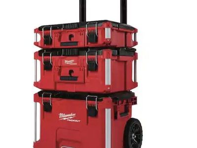 Milwaukee PACKOUT 22 in. Rolling Tool Box, 22 in. Large Tool Box and 22 in. Medium Tool Box ProSystem Low Profile Handle