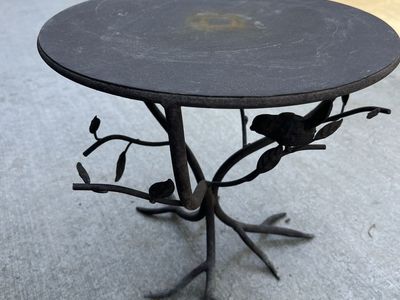 All metal bird table garden plant stand 11”T x 12”W