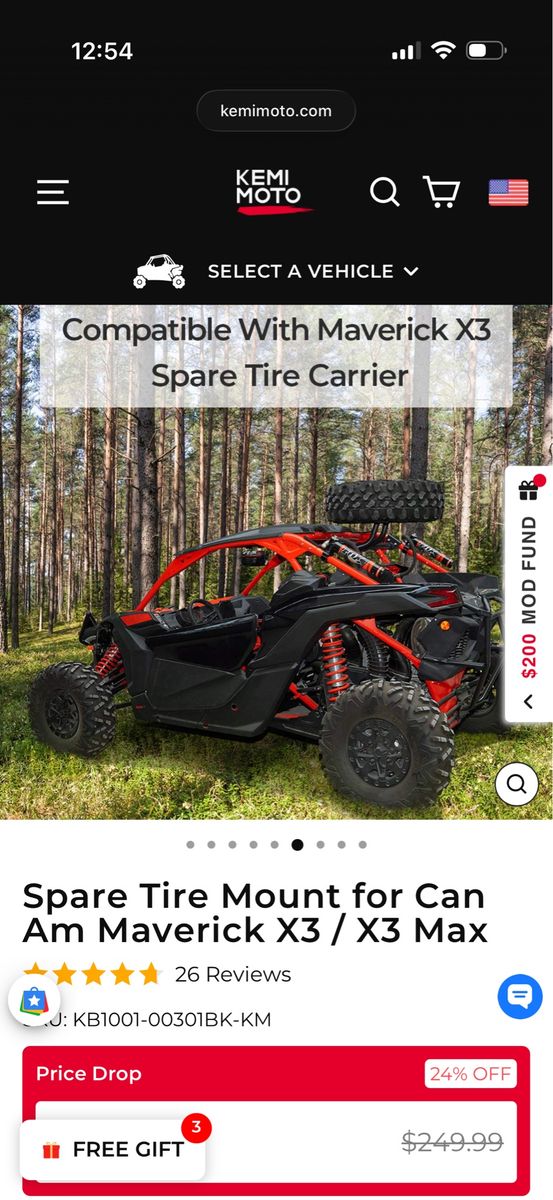 Can-am spare tire carrier