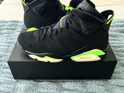Nike Air Jordan 6 Retro Electric Green Black Sneakers Size 10.5