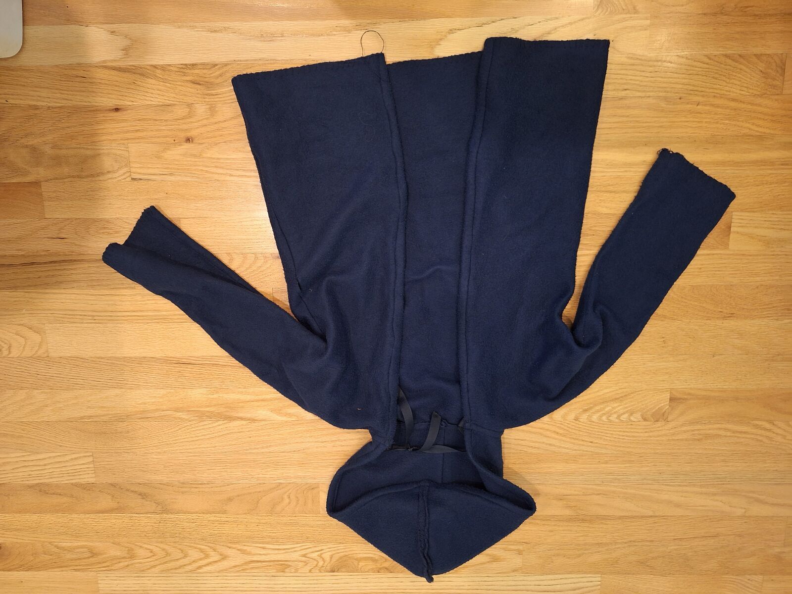 Boys Hooded Cape Costume Pirate Peasant Navy Blue Fleece Size 5-8