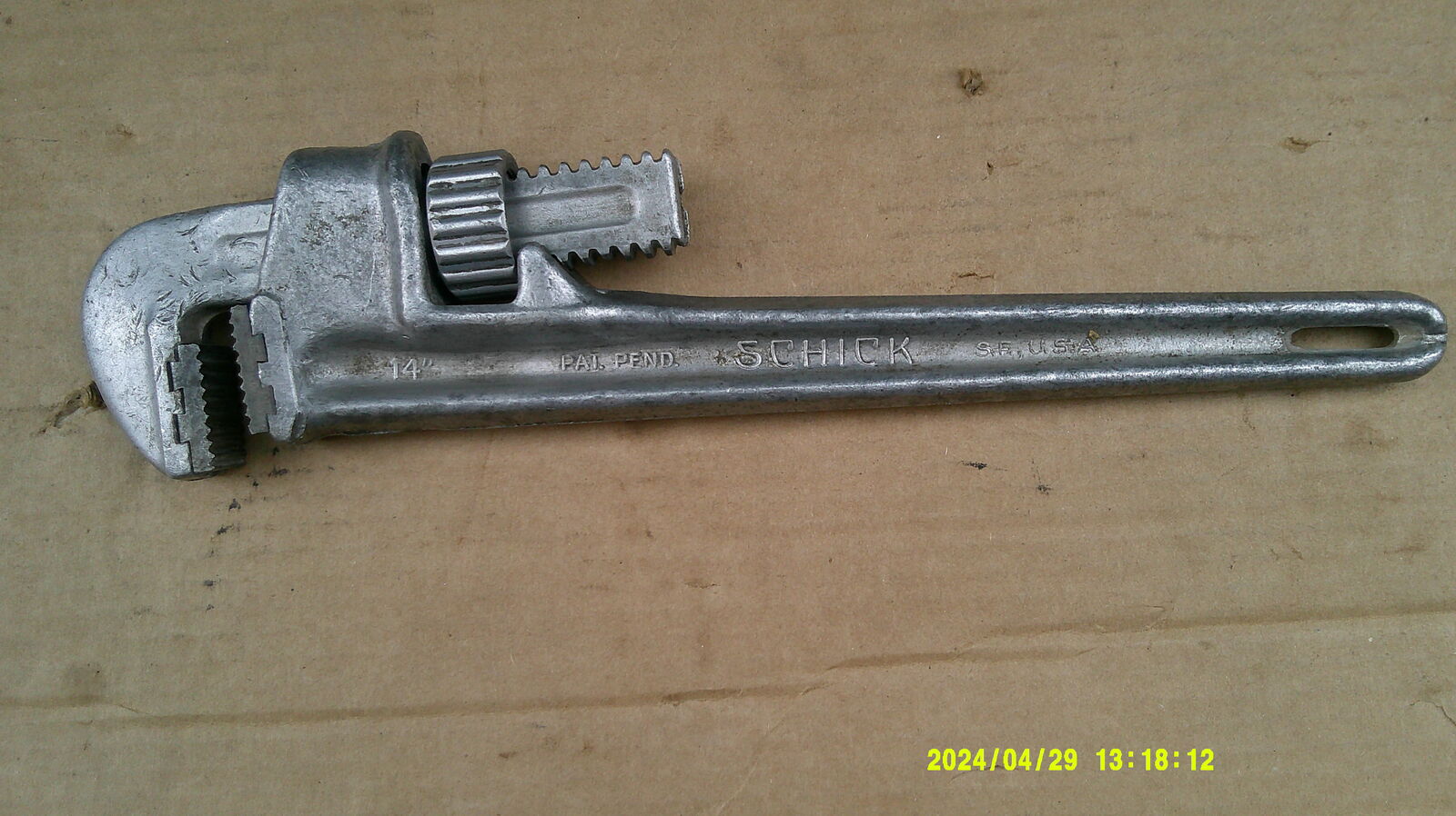 Pipe Wrench Aluminum SCHICK 14 Inch $15