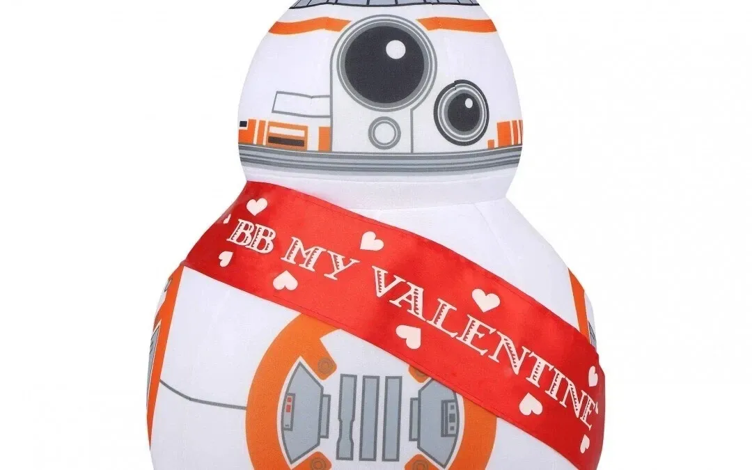 NEW Star Wars BB 8 Droid Robot Plush Toy Be My Valentine Door Greeter Sash