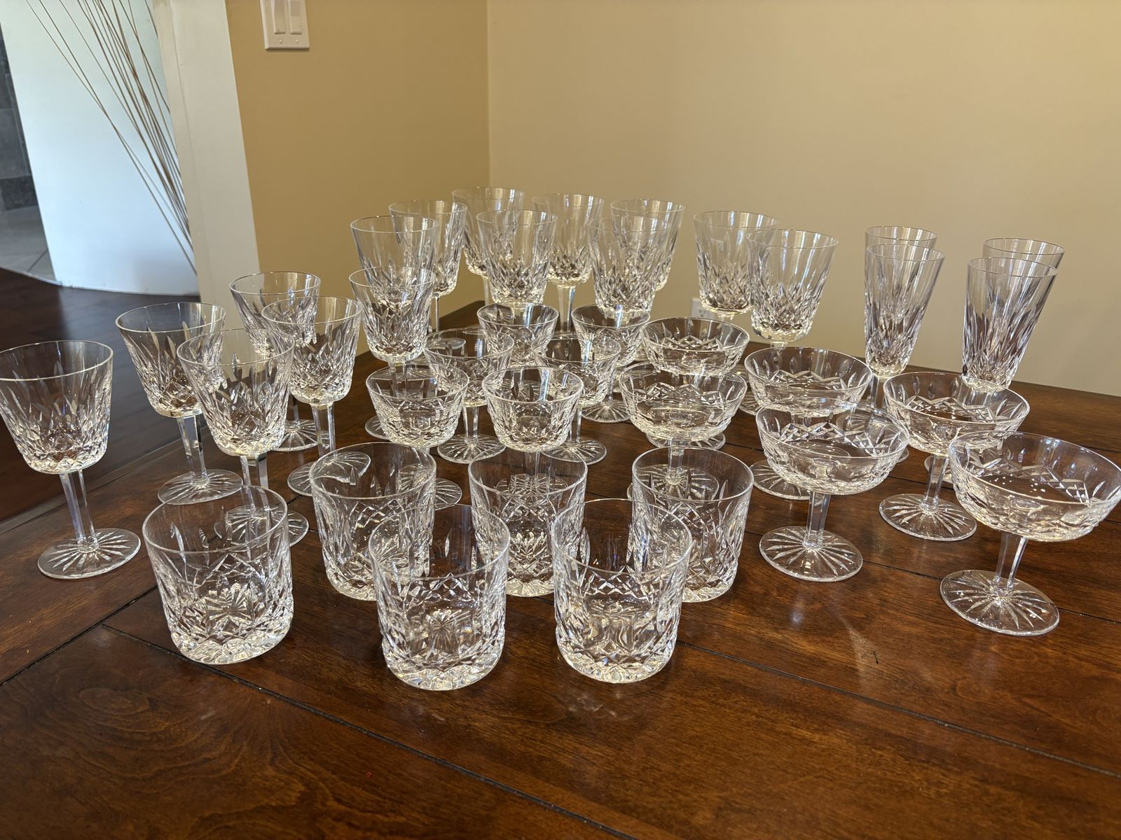 37 Vintage Waterford Crystal Lismore Drinkware 