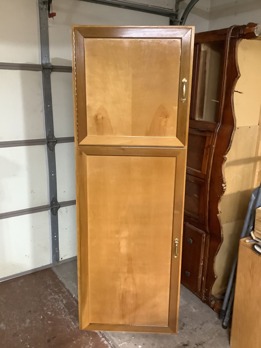 All Wood 6 Shelf Storage Cabinet