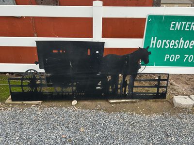 Large, steel silhouette