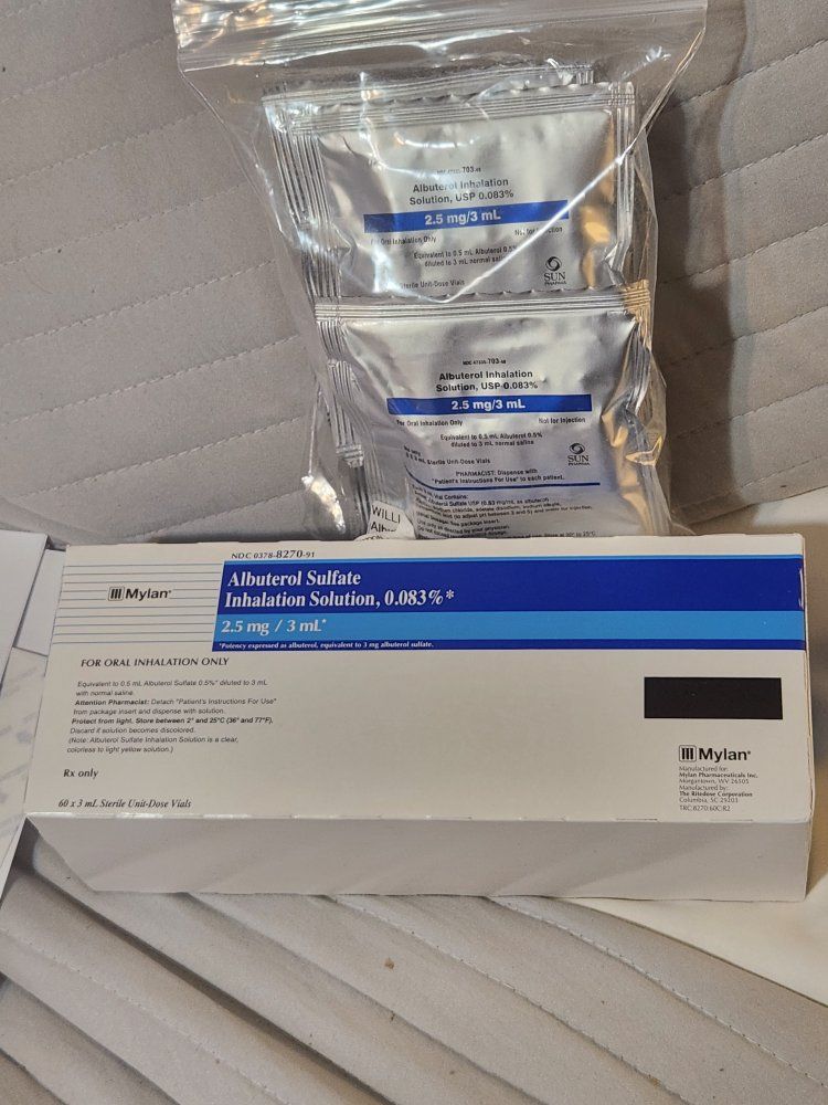 Albuterol Sulfate Inhalation Solution 0.083% 2.5mg/3mL Mylan & Sun Pharma