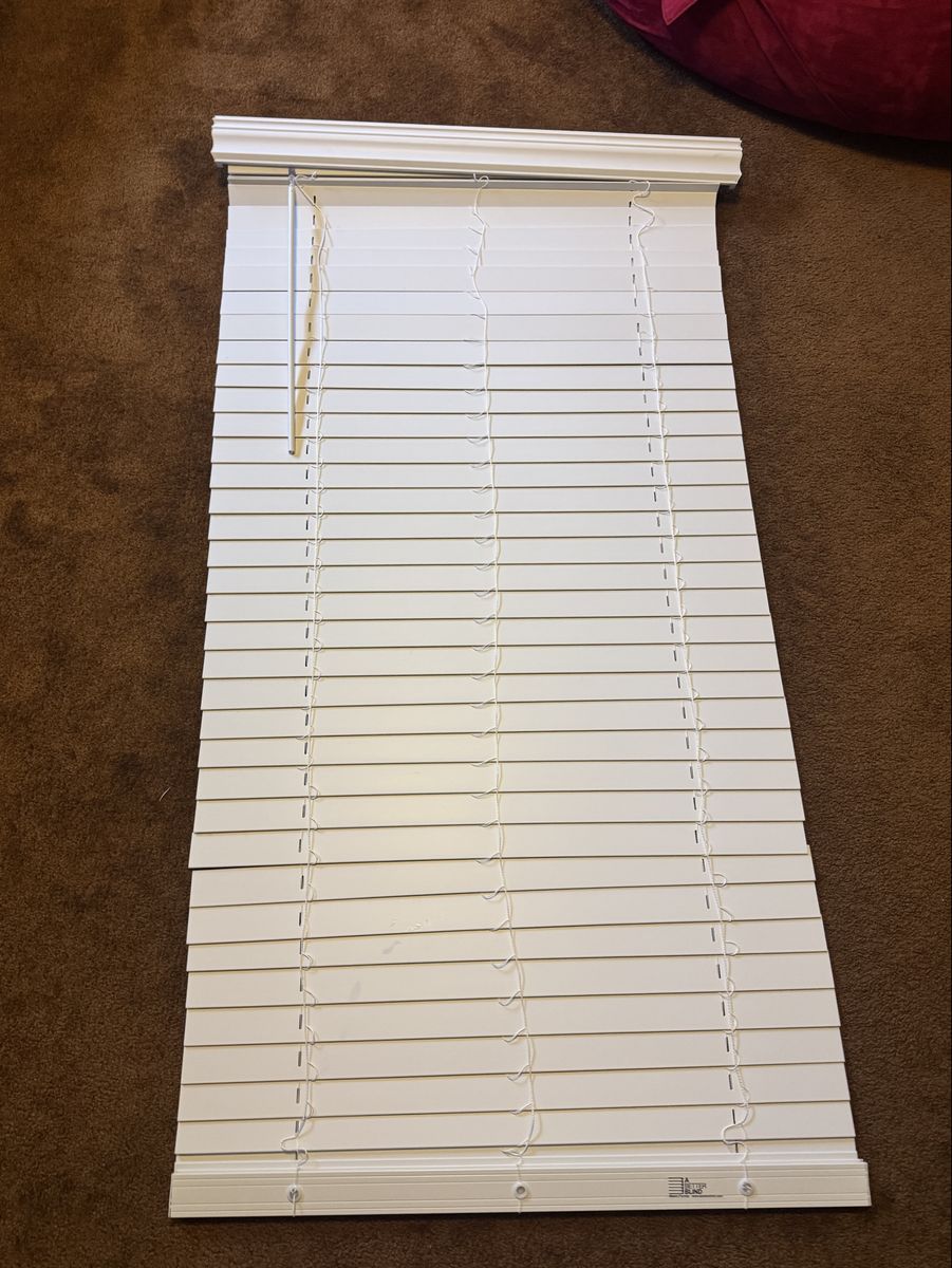 7 Brand New White Wooden Blinds