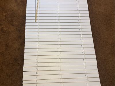 7 Brand New White Wooden Blinds