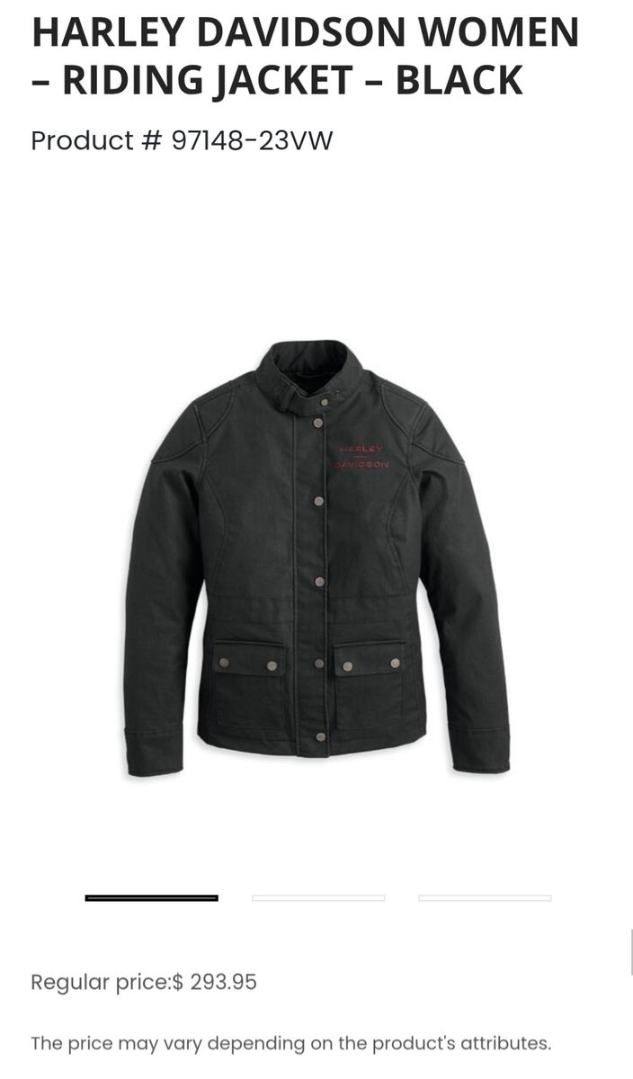 Harley-Davidson Women’s Repose Textile Riding Jacket, Size Large