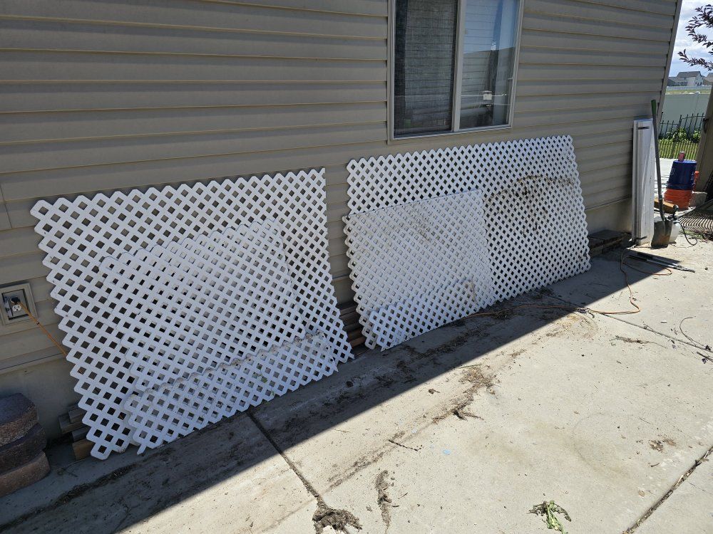 White Plastic Lattice Panels - Garden, Decking, Fencing Projects