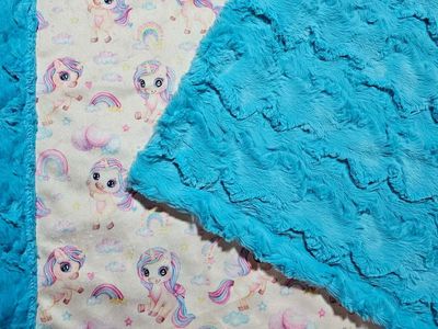 Unicorn Minky blanket