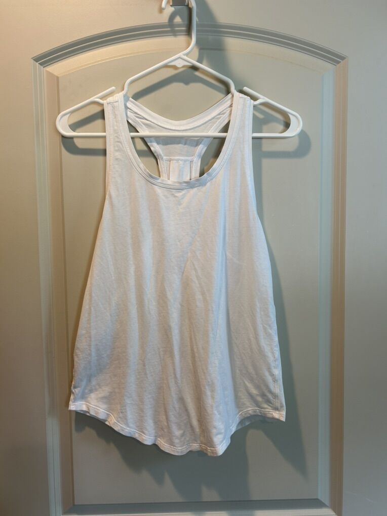 Lululemon White Racerback Love Tank Top