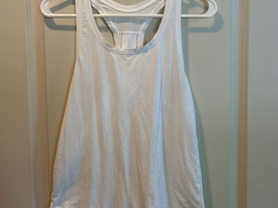 Lululemon White Racerback Love Tank Top