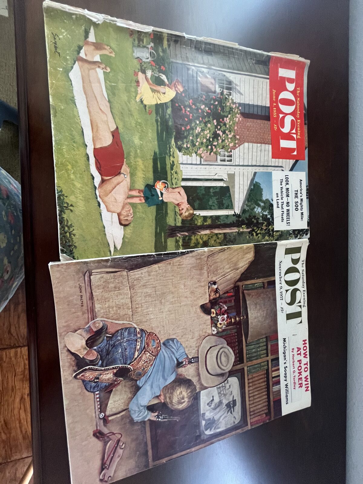 Vintage Saturday Evening Post Magazines - June 1955 and Nov. 1957